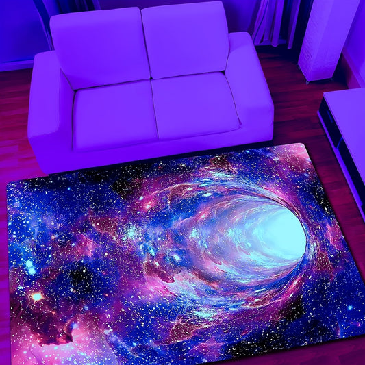 This Universe Printed Flannel Carpet will enhance home decor with its anti-slip and anti-dirt technology. Its 47x63-in dimensions provide a comfortable and practical addition to any home. Quality material ensures it is a long-lasting and durable piece of home decor.