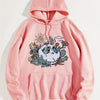 Trendy Floral Skull Print Hoodie: Embrace Winter with Style - Casual Hooded Sweatshirt for Women's Fashion