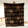 Cozy Printed Flannel Blanket: The Perfect Bookshelf-Inspired Addition for Your Sofa and Bed