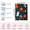 Halloween Spirit Flannel Blanket: Cozy and Fun Ghost Pumpkin Print Throw Blanket for All Occasions