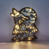 This 3D wooden art carving LED night light is an eye-catching home decor piece featuring a majestic wolf head design. With this decor addition, your rooms will be illuminated with a warm, cozy glow, perfect for the Father's Day season. The LED bulbs are energy-efficient and long-lasting, making this night light a wonderful addition to any home.