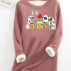 Halloween Ghost Pattern Pullover Sweatshirt: Spooky Style for Women's Casual Wear