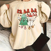 Cozy and Festive: Plus Size Christmas Casual Sweatshirt with a Fun Christmas Tree Snowman Print