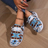 Geometric Chic: Women's Casual Canvas Shoes - Low-Top Flat Loafers with Geometric Patterns - Slip-On Sneakers for a Stylish Statement