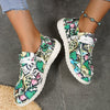 Express Your Artistic Side with Women's Graffiti Pattern Shoes: Slip-On, Low Top Lace-Up, Non-Slip Canvas Shoes - Lightweight & Comfy