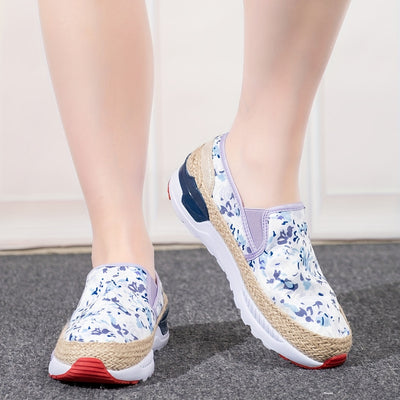 Camouflage Print Slip-On Espadrilles: Non-Slip, Stylish Women's Loafer Shoes