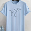 Comfortable and Stylish Men's Cat Round-Neck T-Shirts - Perfect for Casual Summer Attire