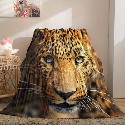 Cozy and Stylish Leopard Print Blanket: The Perfect Gift for Kids, Teens, and Everyone!