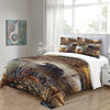 Cozy and Stylish: 3-Piece Black Bear and Deer Print Duvet Cover Set for Ultimate Bedroom Comfort