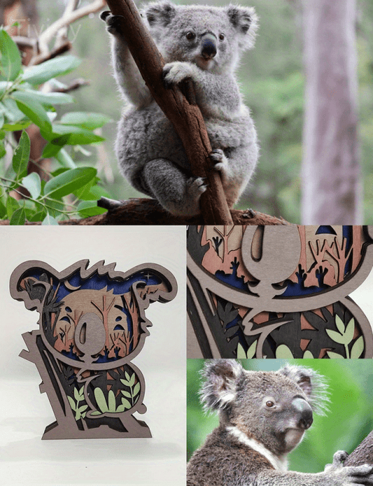 Illuminate your space with this unique Multicolored LED Koala Night Light. Crafted from high-quality wood, this adorable koala design adds a touch of charm to any room. Perfect for home décor and special occasions, the multicolor LED light creates a warm and inviting atmosphere, making it a perfect gift for any occasion.
