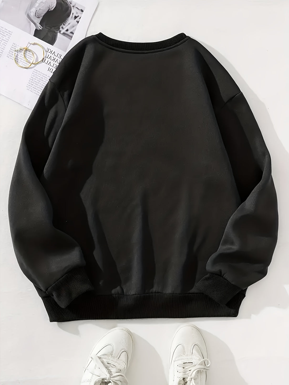 Introducing the Festive Christmas Deer Print Pullover Sweatshirt! This cute and cozy addition to your winter wardrobe features a festive deer print, perfect for adding a touch of holiday cheer to any outfit. Stay warm and stylish this season with this must-have pullover sweatshirt.