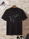 Comfortable and Stylish Men's Cat Round-Neck T-Shirts - Perfect for Casual Summer Attire