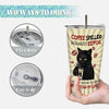 20oz Cute Black Cat Pattern Tumbler: Insulated Stainless Steel Water Bottle with Lid and Straw - Perfect Drinkware for All Seasons and Travel - Unique Halloween Gift!