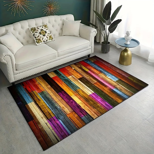 Vibrant Geometric Printed Area Rug: Enhance Your Living Space with Style and Functionality
