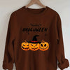 Pumpkin and Letter Print Plus Size Halloween Sweatshirt: A Cozy and Casual Must-Have for Women