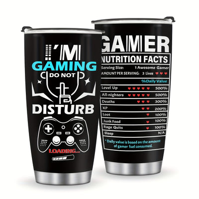 Game On: The Ultimate Gamer's Stainless Steel Tumbler – Perfect for Men, Teen Boys, Girls, and Boyfriends – Stay Refreshed During Epic Gaming Sessions!