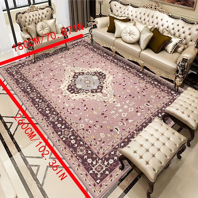 Vintage Boho Bliss: Crystal Fleece Area Rug for High-Traffic Areas – Stain Resistant, Non-Shedding & Eco-Friendly! 70.87 x 102.36 inches