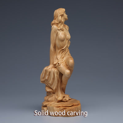 Exquisite Cypress Solid Wood Carving: Embodying Sensuality and Beauty