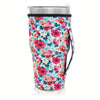 Neoprene Insulated Iced Tumbler with Handle- Reusable and Convenient - Protects 30oz - 32oz Tumblers from Heat and Cold