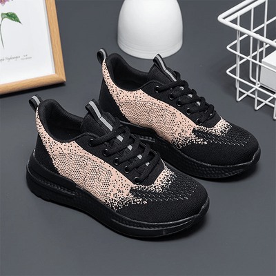 Comfortable and Stylish Women's Breathable Flying Woven Sneakers: Perfect for Outdoor Adventures