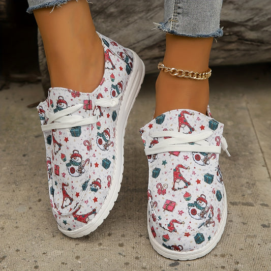 Celebrate Christmas in style with the Snowman Delight shoes! With a cartoon snowman printed design, these fun shoes add festive flair to any outfit. Crafted from high-quality materials, they’re sure to keep your feet comfortable and stylish throughout the season.