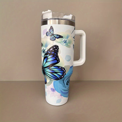 40oz Floral Pattern Stainless Steel Thermal Water Bottle: The Ultimate Portable Tumbler for Outdoor Adventures and Travel