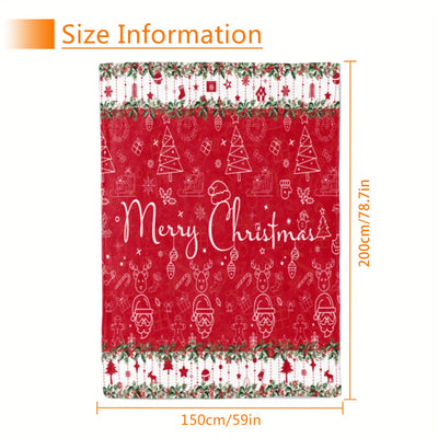 Cozy Up with our Christmas Themed Blanket: The Perfect Multi-Purpose Gift for All Seasons