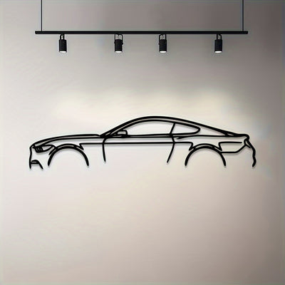 Metal Racing Silhouette Wall Art: Perfect Indoor/Outdoor Decoration for Car Enthusiasts and Automan Gift