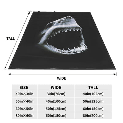 Shark Ultra-Soft Micro Fleece Blanket: Cozy, Lightweight, and Durable Bed/Couch Blanket - Black Plush Microfiber Twin