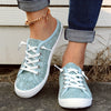 Women's Blue Floral Canvas Shoes - Comfortable and Stylish Outdoor Shoes