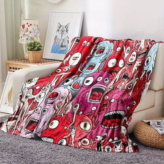 Discover the magical world of whimsical monsters and cartoon patterns with this Abstract Painting Style Blanket. Crafted from high-quality fabric for a luxurious, comfortable experience, it's perfect to add an extra layer of warmth and style to your home décor.