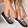 Women's Canvas Shoes with US Flag - Casual Low Top Shoes with Flag Pattern for Independence Day Celebrations