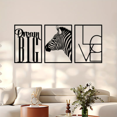 Elevate your home decor with Modern Minimalist Metal Art. With intricate and sleek animal and letter designs, this art piece adds a touch of sophistication to any room. Crafted with high-quality metal, it's both stylish and durable. Perfect for those looking to add a contemporary flair to their living space.