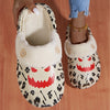 Festive Comfort: Warm Christmas Pattern Slippers – Cozy Slip-On Plush-Lined Shoes for Indoor Bliss