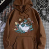 Trendy Floral Skull Print Hoodie: Embrace Winter with Style - Casual Hooded Sweatshirt for Women's Fashion