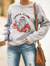 This Christmas Santa Claus and Letter Print Sweatshirt is perfect for the holidays. Featuring a classic pattern with a festive flair, this comfortable and fashionable sweatshirt is made of high-quality materials for a cozy feel and perfect fit.