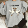 Goose Letter Print: Women's Plus Size Casual Sweatshirt with Long Sleeve Round Neck Design