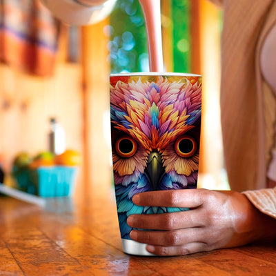 20oz Whimsical Owl Stainless Steel Tumbler - Vacuum Insulated Travel Mug for Women, Perfect Teacher Gift