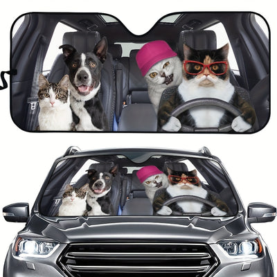 Secure ultimate protection for your car interior when you install this Dog and Cat Car Sunshade! It blocks out up to 95% of UV rays and reflects up to 80% of sunlight. This ensures your car stays cool and comfortable, while minimizing interior damage from sun exposure.