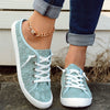 Women's Blue Floral Canvas Shoes - Comfortable and Stylish Outdoor Shoes