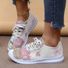 Cute Cartoon Pattern Sneakers: Lightweight and Casual Lace-Up Outdoor Shoes for Women