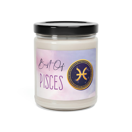 Love Pisces Gift, Best Of Zodiac Candle, Zodiac Candle Template, Zodiac Candle Gift, Soy Candle 9oz CJ45