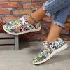 Colorful Graffiti Street Style Women's Canvas Shoes - Lightweight, Comfortable, and Stylish - Anti-Slip Lace-Up Walking Shoes