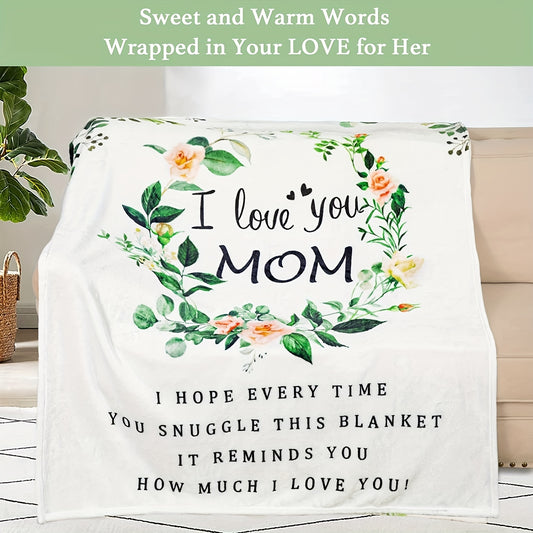 This I Love You Mom Blanket is the perfect way to show appreciation for Mom on her birthday. Crafted from soft microfiber, this blanket keeps its shape and colors, ensuring long-term comfort and lasting beauty. Add a special message to the gift and make this Mom's birthday extra memorable.