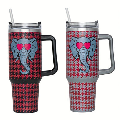 Elephant Car Stainless Steel Tumbler: A Stylish and Insulated Travel Companion for Your Year-Round Refreshments