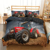 Stylish and Vibrant 3D Tractor Print Duvet Cover Set - A Playful Addition for Your Bedroom Decor