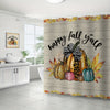 Autumn Pumpkin Harvest: Festive Thanksgiving Shower Curtain for a Cozy Farmhouse Bathroom