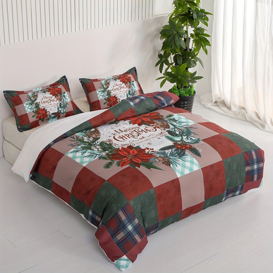 This Soft and Comfortable Christmas-themed Duvet Cover Set is perfect for adding a festive touch to any bedroom. Its soft and comfortable feel ensures a cozy night's sleep. With its bold and vibrant prints, this set is the perfect way to spread good cheer all year round.