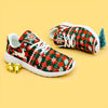 Step into the Holiday Spirit with our Shoes: Christmas Plaid Print Lightweight Comfortable Running Shoes