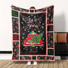 Cozy Christmas Cheer: Snowflake Elk & Christmas Tree Pattern Blanket